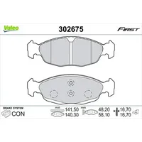 Valeo Bremsbelagsatz, Scheibenbremse