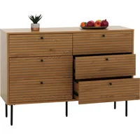 MCW Kommode MCW-N78, Sideboard Schrank, 6 Schubladen, skandinavischer Stil