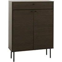 Mendler Schuhschrank HWC-N78, Schuhregal Schrank, skandinavischer Stil Metall Holz
