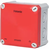 F-Tronic Fr-abzweigkasten, IP66, grau/rot, - 85 x 85 x