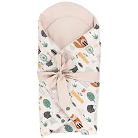 TupTam Unisex Baby Einschlagdecke mit Schleife, Farbe: Wald/Beige, Größe: