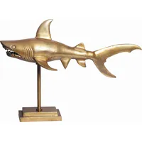 FineBuy FineBuy, Deko Objekt, Deko Hai 70 cm Aluminium