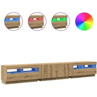 VidaXL TV-Schrank mit LED-Leuchten Artisan-Eiche 260x35x40 cm