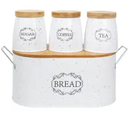 Neuetischkultur Brot-, Kaffee-, Tee- und Zuckervorratsdose 4-teiliges Set