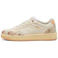 Puma Court Classy Crafted Flowers Sneaker, warm White-Almost apricot