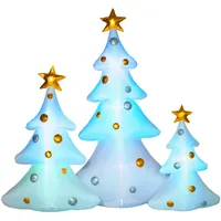 Homcom Aufblasbare Weihnachtsdekoration mit LED-Licht, 3er-Set