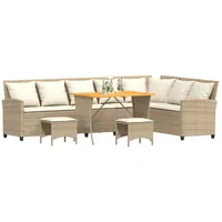 VidaXL Garten-Lounge-Set 4-tlg. beige