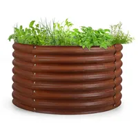 Blumfeldt Hochbeet Metall 100x60cm Gartenbeet verzinktes Stahlblech Pflanzenbeet