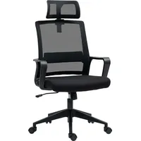 Homcom Bürostuhl Ergonomischer Schreibtischstuhl mit Armlehne, Verstellbar Kopfstütze, Höhenverstellbarer