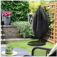 Outsunny Hängesessel Abdeckung Ø115 x 190 cm Schwarz