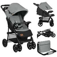Lionelo - Kinderwagen EMMA PLUS grau/schwarz - Grau/Schwarz