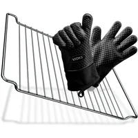 Vioks Grillrost kompatibel mit 2x Ofenhandschuhe