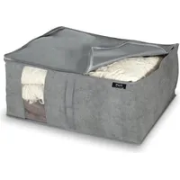 Domoliving s.r.l. Aufbewahrungstasche für Bettdecken Grau 55x45x25 cm mit