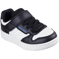 SKECHERS Jungen Quick Street Sneaker, schwarz/weiß