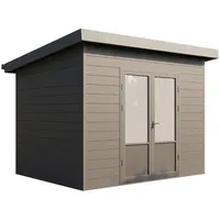 Wolff Finnhaus WPC Gerätehaus Terra 3024 Anthrazit/Hellgrau - 28