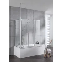 WELLTIME Badewannenaufsatz »Summer 3-teilig + feste Seitewand« 4 Stk.