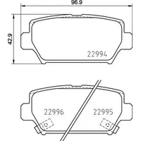 Brembo Bremsbelagsatz MITSUBISHI P 54 062 4605B997,4605C012,4605C228