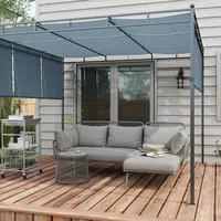 Outsunny Rattan Set 3-tlg. Grau