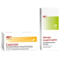 Apo-discounter.de Cetirizin 10 mg + Allergie Augentropfen von apodiscounter