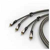 Avinity Audio-Kabel, 2 Cinch-Stecker - 2 Cinch-Stecker, Gewebe, vergoldet,