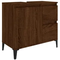 VidaXL Badschrank Braun Eichen-Optik 65x33x60 cm Holzwerkstoff