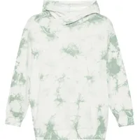 S.Oliver - Oversized-Sweatshirt mit Kapuze in Batik-Optik, Jungen, grün|weiß,