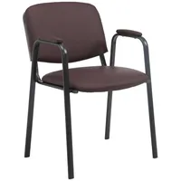 CLP Besucherstuhl Kunstleder Braun