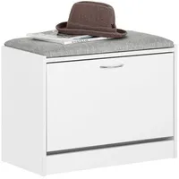 SoBuy Schuhbank 60 x 47 x 30 cm hellgrau