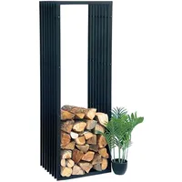 DanDiBo Ambiente DanDiBo Kaminholzregal Innen Metall Schwarz Kaminholzständer 96430