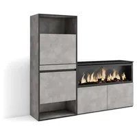 SKRAUT HOME Schuhkipper, Grau, Holzwerkstoff, Rechteckig, 167x145x35 cm, Garderobe,