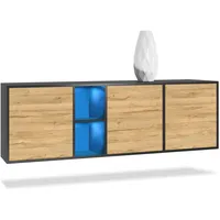 Vladon Sideboard Cuba (Kommode, mit 3 Türen und 2