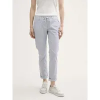 Tom Tailor Tapered Relaxed Hosen Navy Irregular Woven Stripe