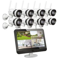 LuVision Dual WLAN PTZ Überwachungssystem mit Monitor 5MP, Mikrofon,