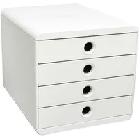 Exacompta Schubladenbox Pop Box, 4 Schubladen, AutentiK - Weiß