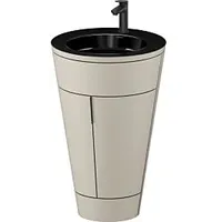 Duravit Starck 1,c-bonded Set S19515OBD600000 Griff Diamantschwarz, Keramik Schwarz