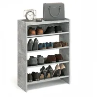Komto Schuhregal Schmal - Schuhablage Flur mit 4 Ebenen