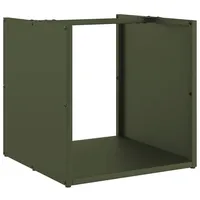 VidaXL Brennholzregal Olivgrün 40x40x40 cm Kaltgewalzter Stahl