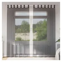 VidaXL Voile Vorhänge mit Stangentaschen 2 STK. Schwarz, Gardine,