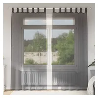 VidaXL Voile Vorhänge mit Stangentaschen 2 Stk. Schwarz