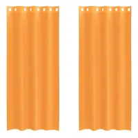 VidaXL - Voile Vorhänge mit Ösen 2 Stk. Orange