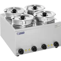 Royal Catering Bain Marie Hotpot Rund Speisenwärmer Wasserbad Suppenstation