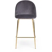 BIZZOTTO Barhocker Carry Samt Dunkelgrau 2er Set