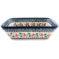 BUNZLAUER KERAMIK Auflaufform für 2-3 Personen 25x20,8x7 cm Dekor