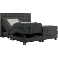 MKS Boxspringbett 160 x 200 cm H4 Dunkelgrau