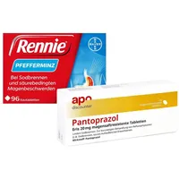 Apo-discounter.de Rennie Pfefferminz gegen Sodbrennen Kautabletten + Pantoprazol E