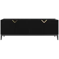 Visby Sideboard, schwarz , Maße cm, B: 201,5 H: