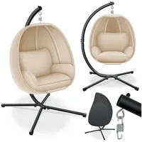Kesser KESSER® Luxe Hängesessel mit Gestell + weicher Sitzkissen,