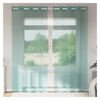 VidaXL Voile Vorhänge mit Ösen 2 Stk. Türkis Vidaxl