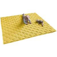 SanoSoft Krabbeldecke Gelb, Füllung: Vlies, Quadratisch, 120x120 cm, Oeko-Tex®
