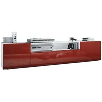 Vladon Lowboard, Bordeaux, Holzwerkstoff, 181x39x35 cm, Wohnzimmer, Wohnwände, Lowboards,